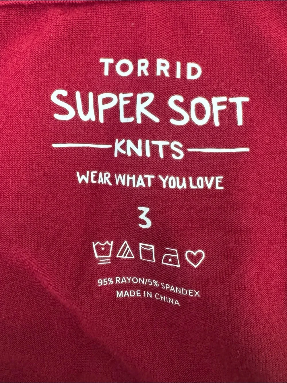 Torrid Super Soft Knit Top Tunic Womens 3X Red Stretch Casual Short Sleeve READ - Picture 12 of 15